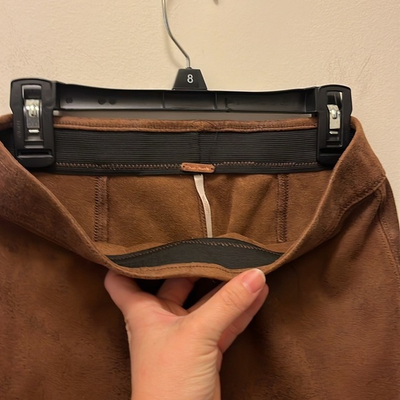 Free people Brown Faux suede Leggings size 24 - Picture 6 of 9